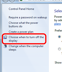 Windows 7 Change Power Plan Display Settings